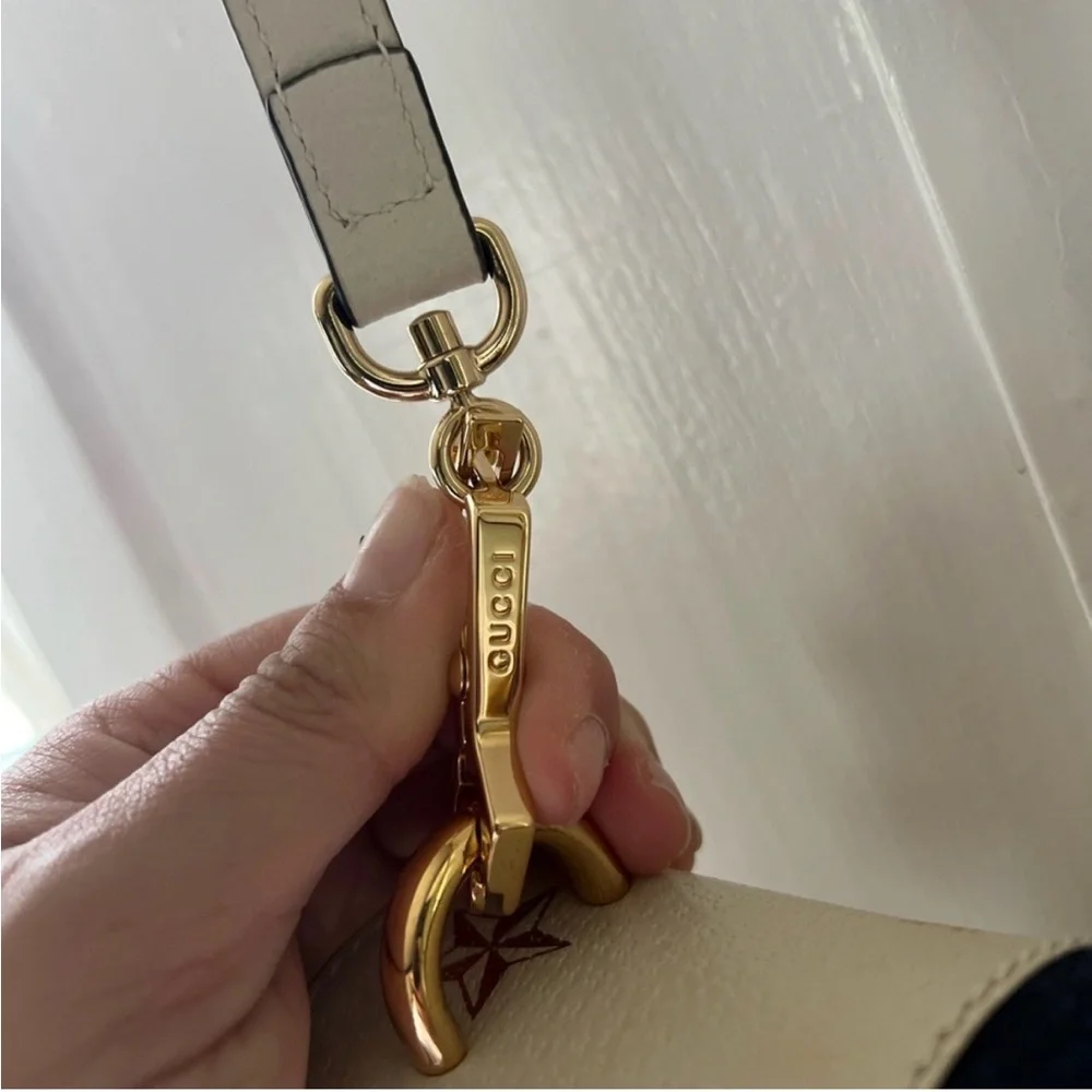 Gucci ivory Gold-Embellished bees and stars crossbody Bag- PM size - Picture 9 of 15